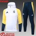 Real Madrid KIT Survetement de Foot - Sweat A Capuche Enfant 2024 2025 C538