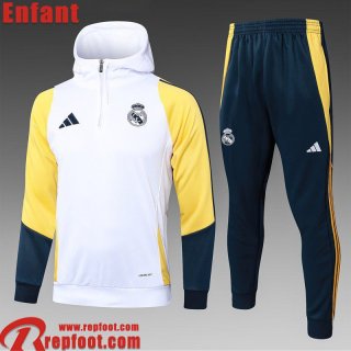 Real Madrid KIT Survetement de Foot - Sweat A Capuche Enfant 2024 2025 C538