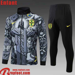 Bresil KIT Veste Foot Enfant 2024 2025 C544