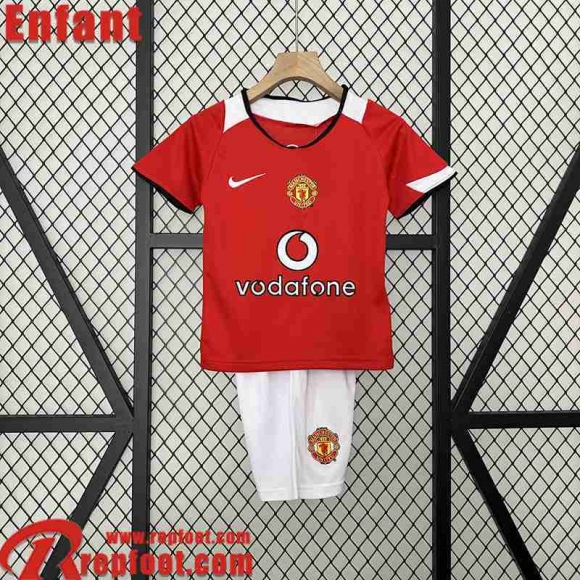 Manchester United Retro Maillot De Foot Domicile Enfant 05 06 FG475