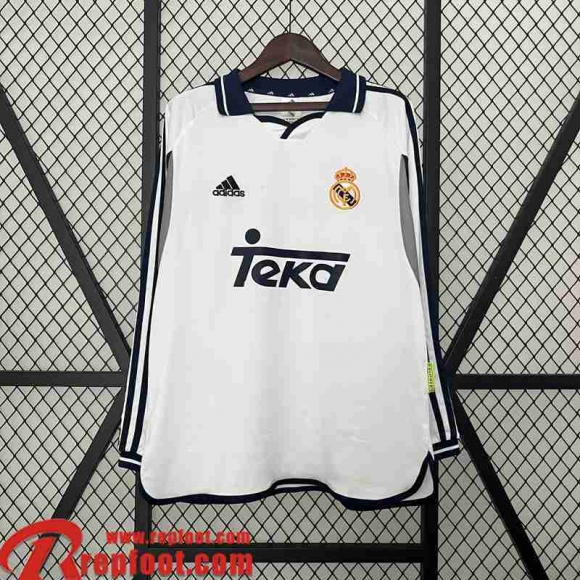 Real Madrid Retro Maillot De Foot Domicile Homme Long Sleeve 00 01 FG492