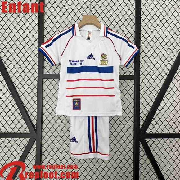 France Retro Maillot De Foot Exterieur Enfant 1998 FG559