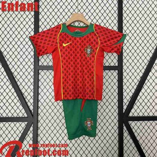 Portugal Retro Maillot De Foot Domicile Enfant 2004 FG560