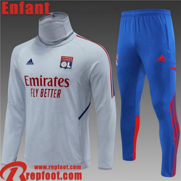 Survetement de Foot Lyon gris Enfant 22 23 TK415