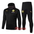 Ensemble De Veste A Capuche Survetement Dortmund Bvb Noir 2019 2020 Nouveau