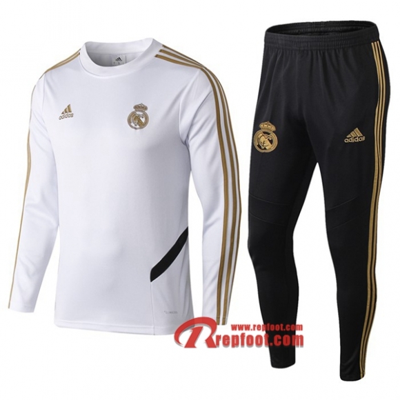 Ensemble De Survetement Real Madrid Blanc 2019 2020 Nouveau