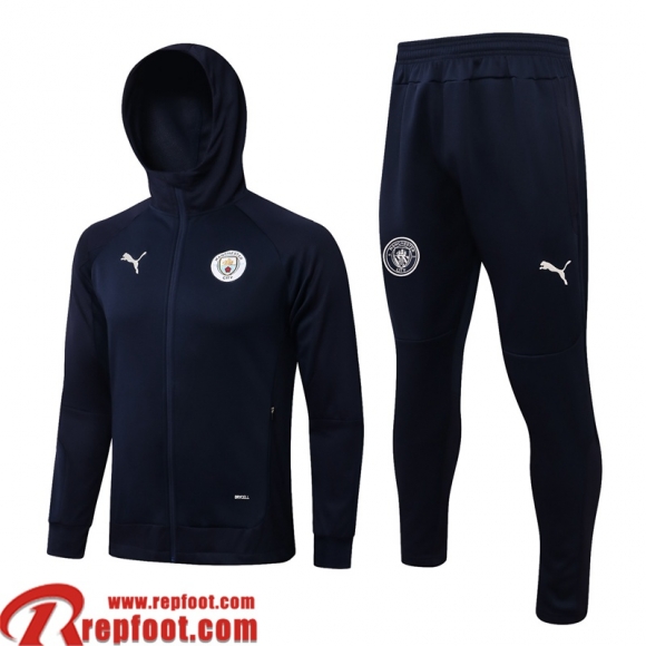 Veste Foot - Sweat A Capuche Manchester City bleu Homme 2021 2022 JK296