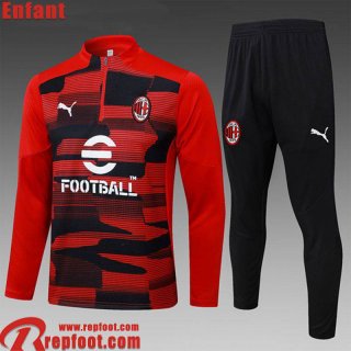 AC Milan KIT: Survetement de Foot Enfant 2024 2025 C566