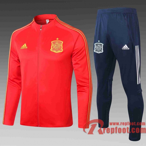 Espagne Veste foot 20 21 rouge A316#