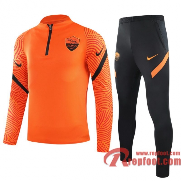 AS Rome Survetement Foot Enfant Orange - 20 21 TK01