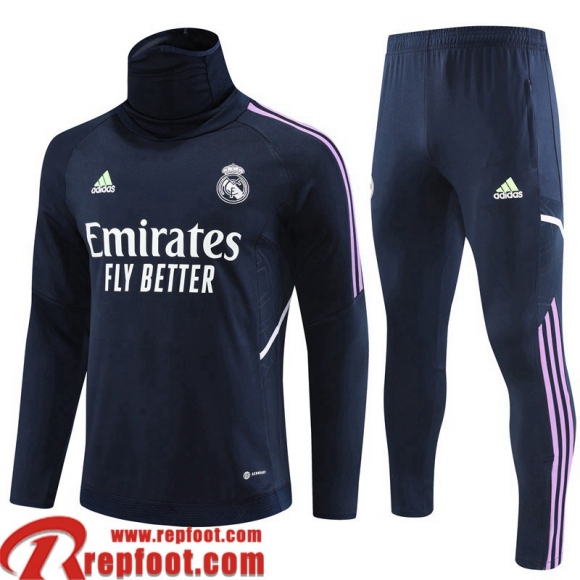 Survetement de Foot High Collar Real Madrid noir Homme 2022 2023 TG718