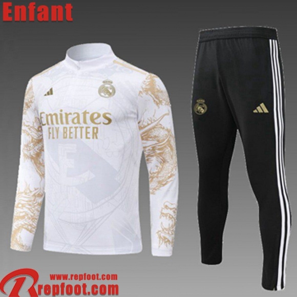 KIT: Real Madrid Survetement de Foot Enfant 24 25 C272