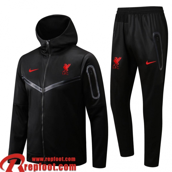 Liverpool Veste Foot - Sweat A Capuche noir Homme 22 23 JK426