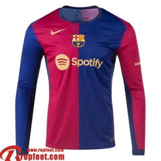 Barcelone Maillot De Foot Domicile Homme Manche Longue 24 25