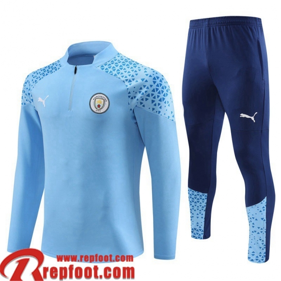 Manchester City Survetement de Foot bleu ciel Homme 23 24 TG910