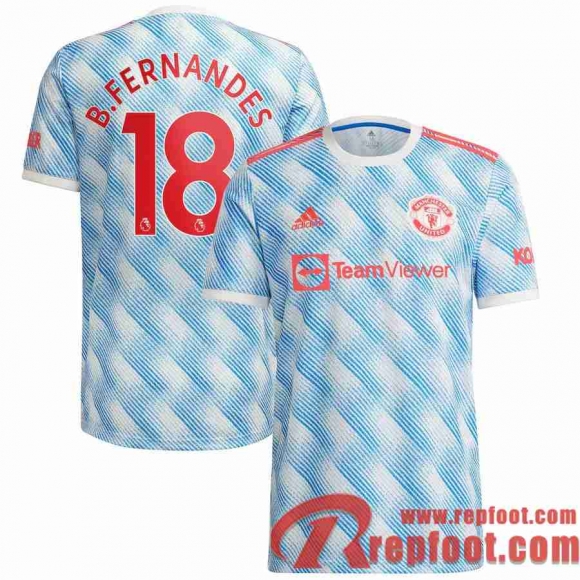 Manchester United Maillot De Foot Extérieur 21 22 Homme # B.Fernandes 18