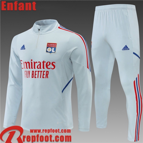 Survetement de Foot Lyon gris Enfant 22 23 TK311