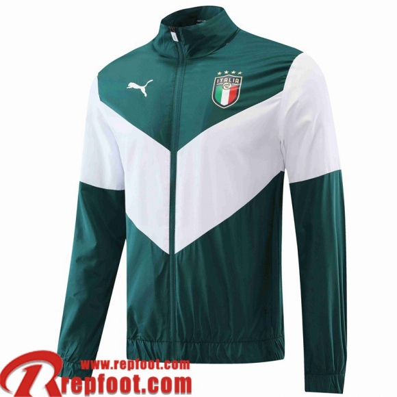 Coupe Vent Italie vert blanc Homme 22 23 WK102