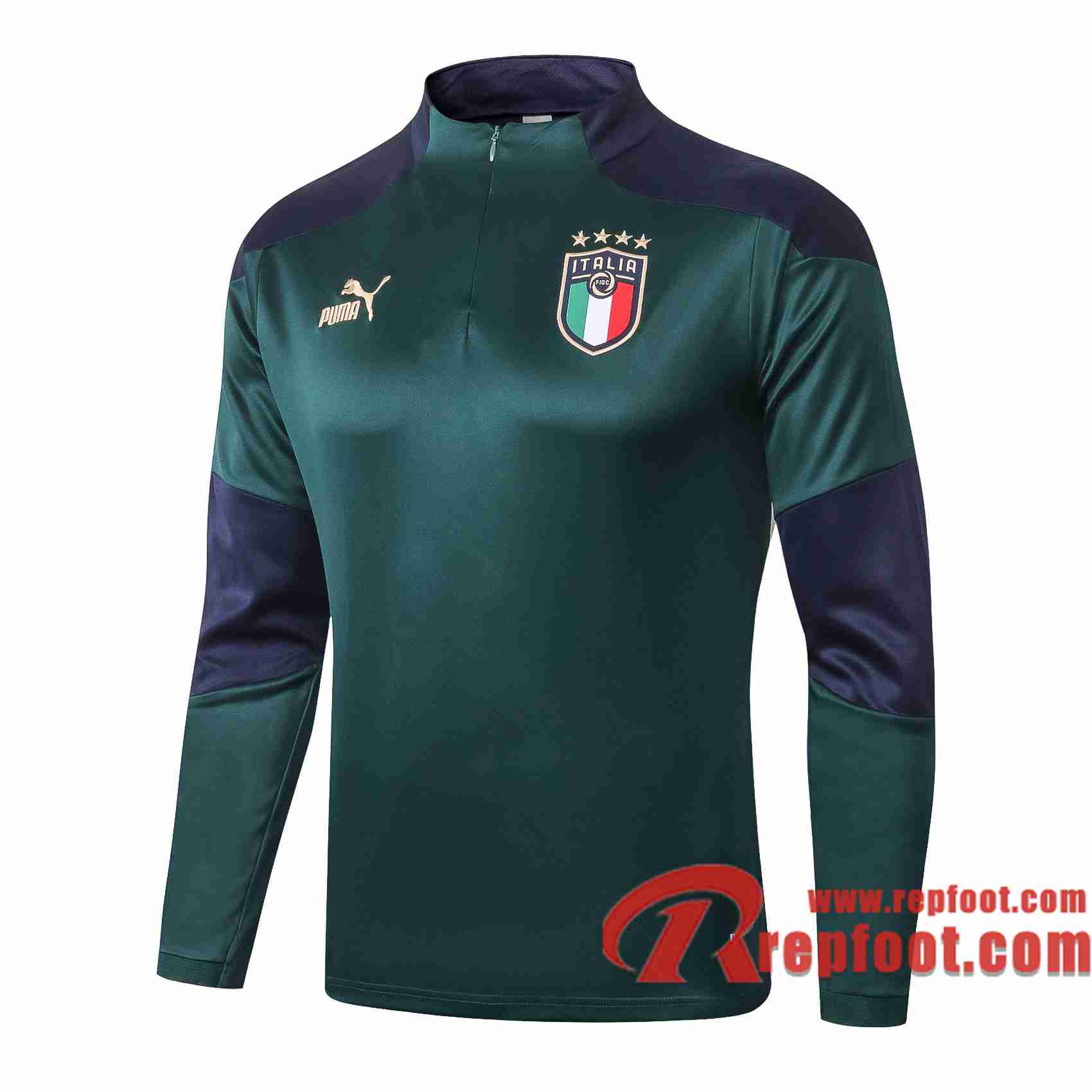 Survetement Foot Italie 2020 2021 Vert foncé Grande taille